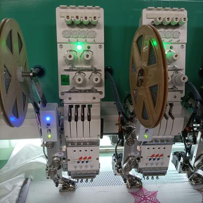 China Garment Shops High Speed 4 Needles 40heads Machine Embroidery Machine Four Colors Sequin Embroidery Machine 40 Flat Single Heads for sale