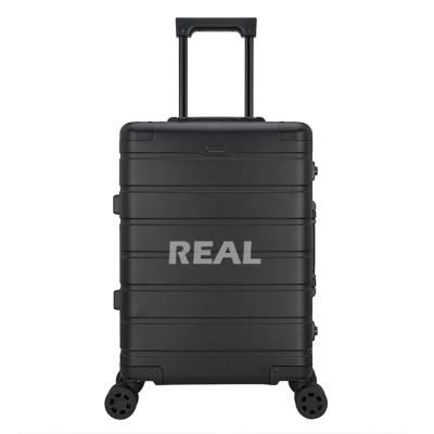 China High Quality Magnesium Aluminum Alloy Business Travel Heavy Duty Travel Trolley Case 360 Degree Wheel Spinner Hard Shell Suitcase Bags Luggage for sale