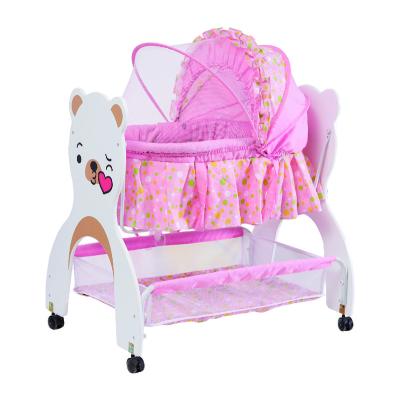 China Modern Wooden Baby Hutch Bed Crib For Sale (AK4) for sale