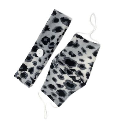 China Loose Fiber Face Support Protector Button Headband Multicolor Printing Stretch Headbands For Girls for sale