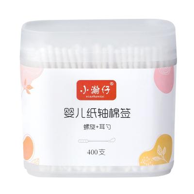 China Eco-fridendly Wholesale Custom Paper Stem Disposable Cotton Swabs Ear Pick Baby Cotton Buds for sale