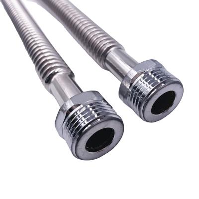 China Long service life GHT thread stainless steel flexible corrugated pipe F3/4xM3/4 with brass nuts for sale