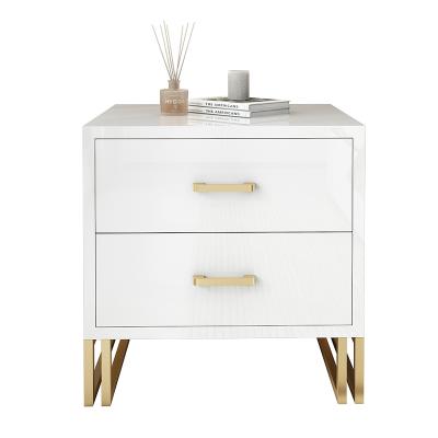 China Contemporary Simple Modern Simple Light Luxury Nordic Small Bedroom Bedside Iron Work Cabinet Bedside Cabinet for sale
