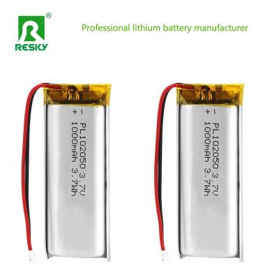 China Vermogen Lithiumbatterijcel 102050 3.7v 1000mAh Oplaadbare Lithiumbatterijcel Te koop