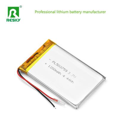 China Solar Lithium Cell 503759 3.7v 1200mAh Oplaadbare Lithium Ion Li-Poymer Batterij Te koop
