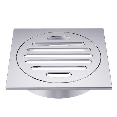 China Recessed Circular Shower Drain , Brass Round Floor Drain Without Trap for sale