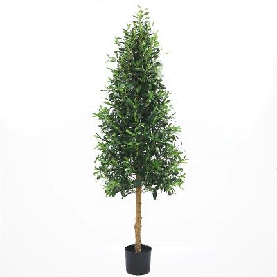 China Art Decor 160cm High Cone Shape Artificial Olive Tree For Landscape Decoration for sale