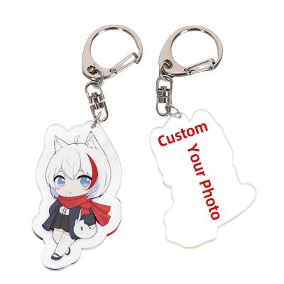 China Acrylic Factory hot sales shaped Mini Acrylic Key chain custom logo key holder for sale