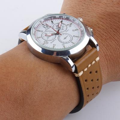 China Fanshion ChicQ Vintage Genuine Full Grain Italy Leather Watch Strap With Quick Return Spring Bars Watch Band for sale
