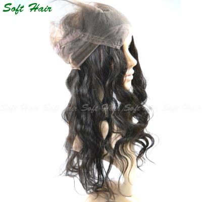 China Base 360 silky straight silk lace wave frontal closure, blonde hair bundles with bangs lace up closure, ear to ear lace headbands with baby hair for sale