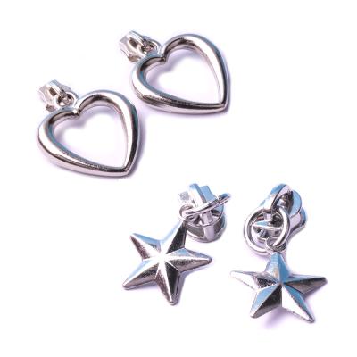 China Decorative Fashion Garment Zipper Pullers Alphabet Letter Zipper Slider Nickel Free for sale
