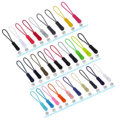 China Eco-friendly PVC Tail Rope Zipper Pull Rope Tpu Tail Pull Rope Nickle Free Injection Buckle Tail Rope for sale