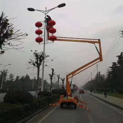 China Hotels swing arm lift leaning arm hydraulic lifting platform aerial work vehicle for sale