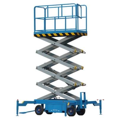 China Hotels Movable Hydraulic Lift Electric Scissor Lift Simple Operation Aerial Work Platform for sale