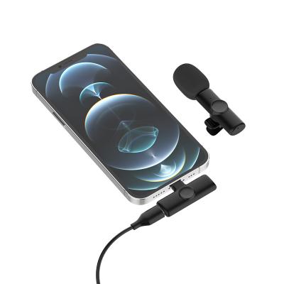China New 2.4G Lavalier Microphone Lavalier Microphone Lapel Microphone Noise Reduction Radio Noise Reduction Collar Two Collar Microphone Live Broadcast for sale