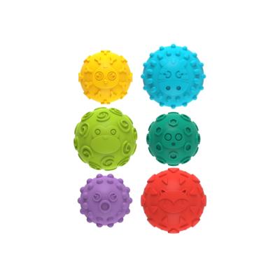 China Bath Toy Cute Baby Early Teach Hand Hook Ball Toy Bathroom Spray Water Marine Ball Baby Bath Toys for sale