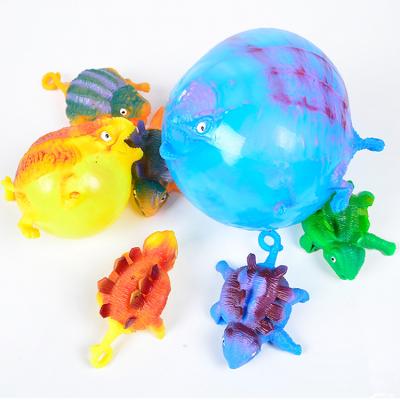 China Trigger Ball Kick Air Balloon Dinosaur Pinch Toy Bobo Ball Decompression Fun Toy for sale