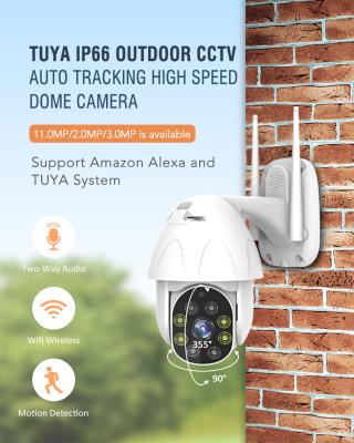 China Waterproof / Waterproof Outdoor Tuya Wifi System CCTV Camera With Auto Tracking Speed Dome Camera Support Amazon Alexa for sale