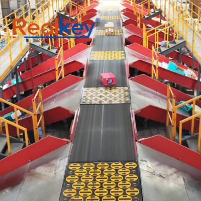 China Efficient Goods Classification Swivel Wheel Sorter Single / Double Sided Sorting for sale