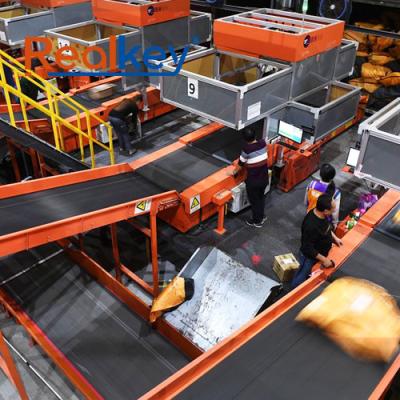 China Intelligent Control Logistics Conveyor Systems Material Handling Package Conveyor Belt for sale