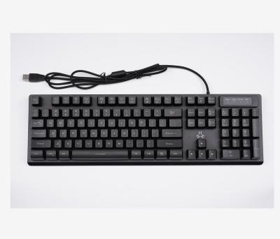 China OEM Gaming Keyboard, 104 Keys Metallic Outer Membrane Wired Luminous USB PC Desktop Computer Led Light Backlit Gamer Gaming Yes for sale