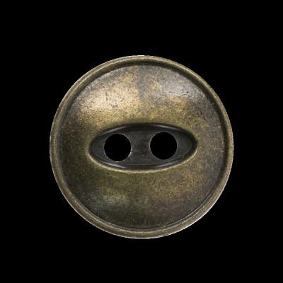 China 2 Holes Viable Hot Selling Shirt Fish Button 2 Eye Zinc Alloy Antique Brass Sewing Button for sale