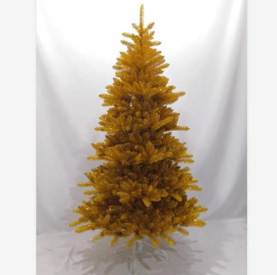China 2020 New Design 7FT PET Christmas Tree Gold Luminous Artificial Christmas Tree for sale