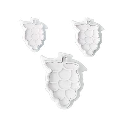China Sustainable 3D cookie cut grape spring mold cookie cutter bakery Fruit biscuit mould for sale