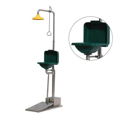 Chine Composite Emergency Eyewash Station Self Emptying ABS Flip Top SS304 Stainless Steel Materials Crack Resistant à vendre