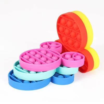 China Hot Selling Cartoon Figure Trigger Pushing Bubble Toys For Relieving The Fidgety Person Sensory Toys for sale