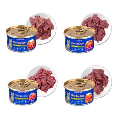 China Skin & Coat Health Cat Tuna Red Meat and Shrimp Flavor Pet Canned Foods Cleaning Teeth for sale
