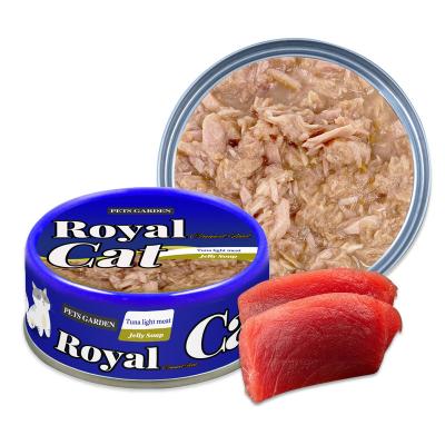 China Skin & Coat Health Supplier 80g OEM, ODM Cat Snacks Treats Cat Canned Wet Food Tuna Pet Food for sale