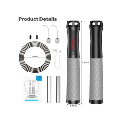 China Digital Counting Manufacturer Direct Sale Speed Cordless Professional Skipping Rope Steel Wire Rope Jumping For Kids for sale
