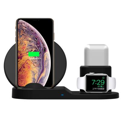 China High Speed 3 in 1 Wireless Charger for Apple Watch AirPods Dock Station Nightstand Charging Mode for iWatch Series Fast Charging iPhone for sale