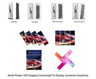 China Indoor Advertising 3mm RGB Led Poster Panel , Electronic Poster Display 576*1920mm for sale