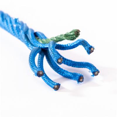 China Polyester & Stainless Steel Wire 16mm 6 Wire Reinforced Playground Combination Rope + IWRC for sale