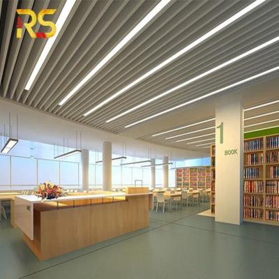 China Artistic Interior Commercial Interior Decoration Materials Office Ceilings Linear Metal Design for Lobby for sale