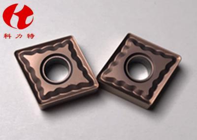 China Bronze CVD Coated CNC Turning Inserts CNMG120408-ZC For Machnical Parts Semi - Finish Process for sale