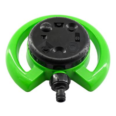 China Variable Flow Control High Quality Plastic Portable Water Sprinkler 8 Model Adjustable 360 Degree Dial Garden Lawn Sprinkler for sale