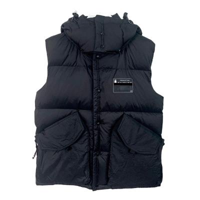 China CUSTOM Anti-Wrinkle France Brand Hooded Down Vest Winter Vest for sale