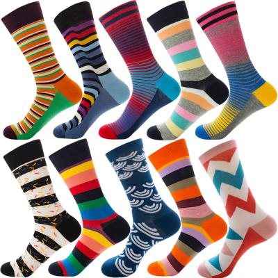 China 100% Design 100% Professional Sporty Jacquard Custom Happy Socks Colorful Design Hoops Funny Socks Man Happy Socks for sale