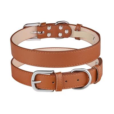 China Personalized Personalized Waterproof Collar Custom Adjustable Luxury High Quality Leather Dog Collar Pet Collars for sale