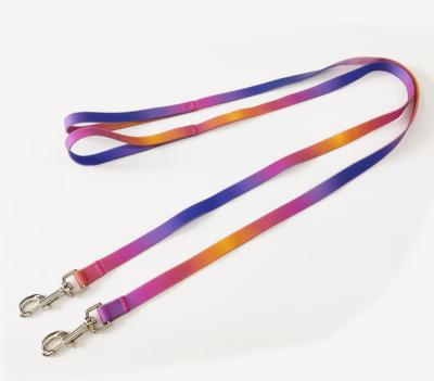 China Personalized Durable High Quality Rainbow Dog Leash Colorful Push Duty Pet Leash Custom for sale