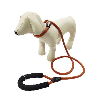 China Personalized Luxury Nylon Round Rope Dog Collar and Leash Durable Tactical Set Adjustable Dog Collar Leash Custom for sale