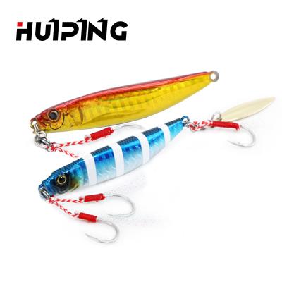 China HUIPING 75mm Metal 40g Metal Jig For Fishing Downhill Spinning Bait Bass Bait Fishing Tackle Bait Switch Jig Bait Saltwater Tackle for sale