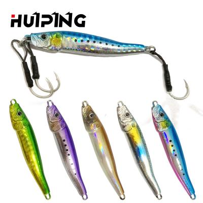 China Wholesale Slow Casting Jig 40g Metal Feed Jig Casting For Lure Lure Speed Saltwater Ocean Boat Luminous Fishing Bait for sale