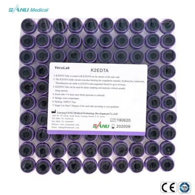 Chine tube stérile de sang total de l'EDTA 6ml de 100pcs Tray Lavender Top Blood Tube à vendre