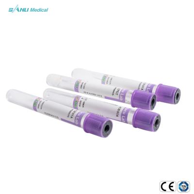China top de cristal de la lavanda del EDTA K3 de los tubos de la colección de la sangre de 13x100m m en venta