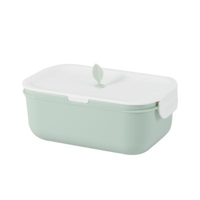 China 1200ml Single Layer Viable Air Hole Hold BPA Free Plastic Food Container Take Out Lunch Packing Boxes for sale