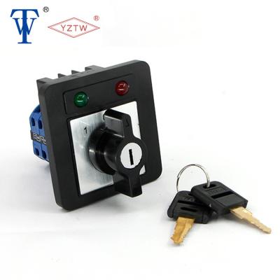 China YZTW LW26-20 1-0-2 Safety Lock Rotary Switch with Indicator Light LW26-20A for sale